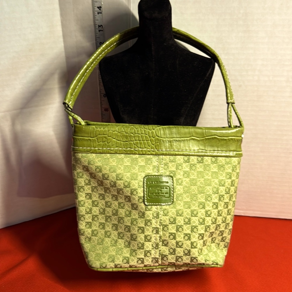 90s Vintage Liz Claiborne Green Logo Bag
